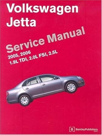 Volkswagen Jetta Service Manual: 2005-2006 (A5 Platform) 1.9L TDI, 2.0L FSI, 2.5L cover image