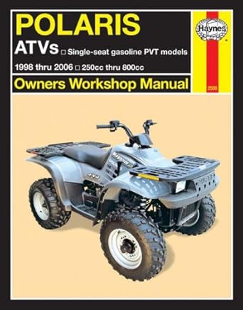 Polaris ATV 250CC Thru 800CC 1998 THRU 2006 (Owners Workshop Manual) cover image
